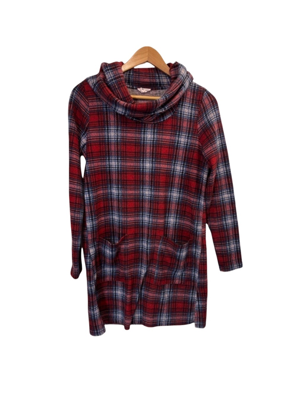 Tribal Red Plaid Tunic Top